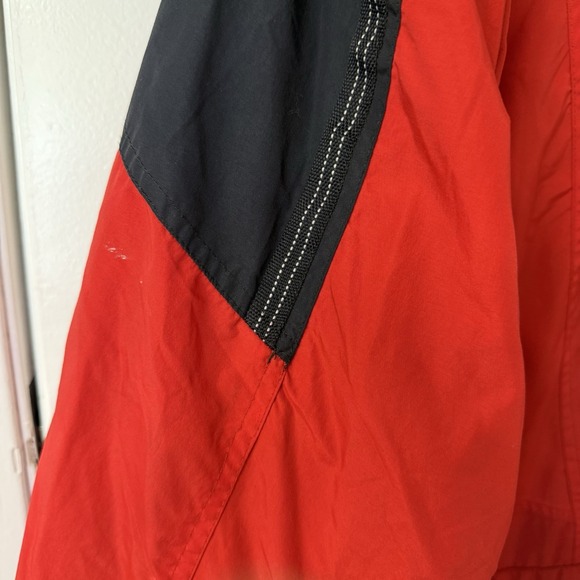 Vintage 90s Obermeyer Ski Jacket Red Black Coat Mens Size Medium Hooded - Picture 7 of 14